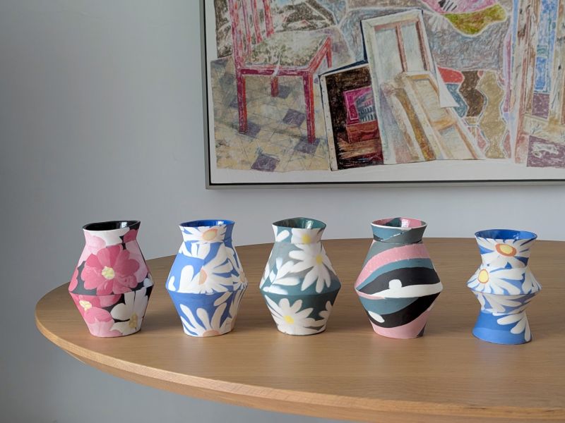 蔡佳曈 韓國拼貼中花瓶 韓國拼貼中花瓶