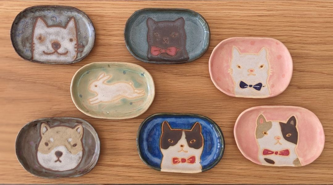 陳韋竹 可愛動物橢圓豆皿 