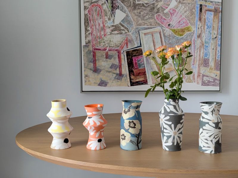 蔡佳曈 韓國拼貼中高花瓶 韓國拼貼中高花瓶