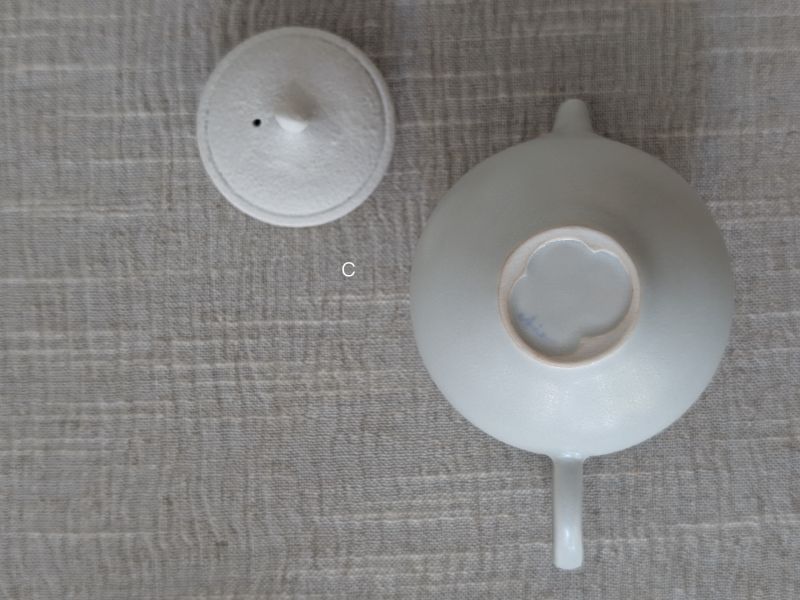 張慢 青瓷茶壺 作品多藉由輕柔小心的動作產生指向,在日常感知中搜尋相關記憶,以拆解與重組細微視角,梳理自然及現成物的輪廓與痕跡,讓他們變得輕盈自在、中性,保有更多空間自我詮釋。陶瓷僅是創作的媒材之一,無需限制於實用與非實用、工藝與藝術之間,作品的形成,即是我記錄生活的習慣與方式,人的記憶有限,瞬間記憶更是容易消散,我想將如同視覺暫留的種種,保留在生活當中。