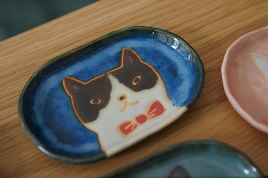 陳韋竹 可愛動物橢圓豆皿 