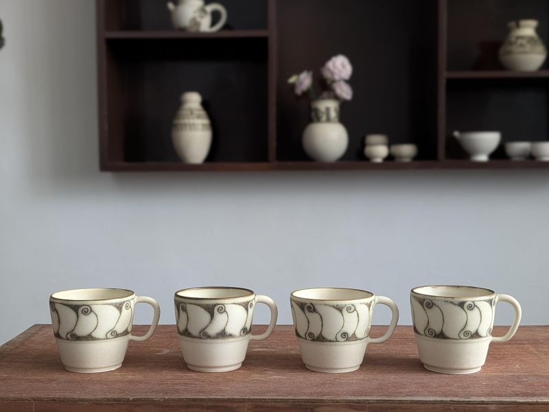 燻 陶 漫 行 ｜彩繪咖啡杯2 陶藝 陶土 手工器皿 豬口杯 陶器 家飾 藝術 雕塑 茶壺 茶具 鶯歌 咖啡杯
