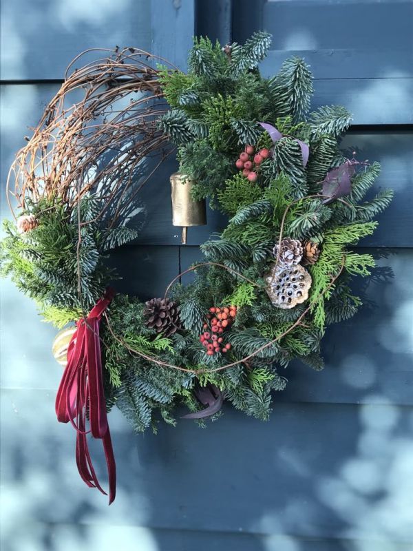 12/14(日)聖誕療癒花圈(兩款擇一) 聖誕花圈課 聖誕節 裝飾 花藝 台北花藝 台北工作坊 手做