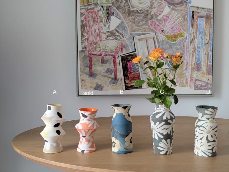 蔡佳曈 韓國拼貼中高花瓶 韓國拼貼中高花瓶