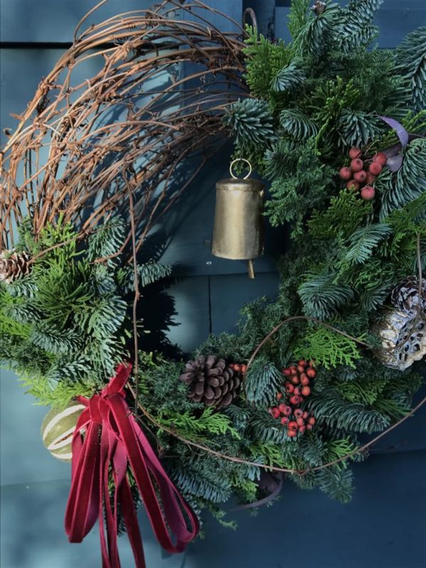 12/14(日)聖誕療癒花圈(兩款擇一) 聖誕花圈課 聖誕節 裝飾 花藝 台北花藝 台北工作坊 手做