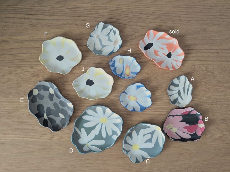 蔡佳曈 韓國日本花朵豆皿 韓國日本豆皿