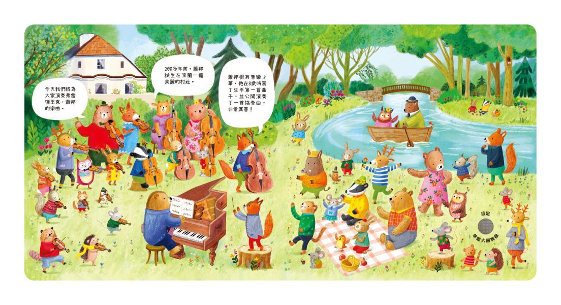 【預購商品｜06/13陸續安排出貨】森林裡的動物音樂會-聽見蕭邦 