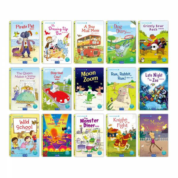 英國Usborne聯合發行【My Very First Reading with Usborne 英文學習繪本套書(15本)】(書盒裝、附CD、導讀手冊、字卡) 