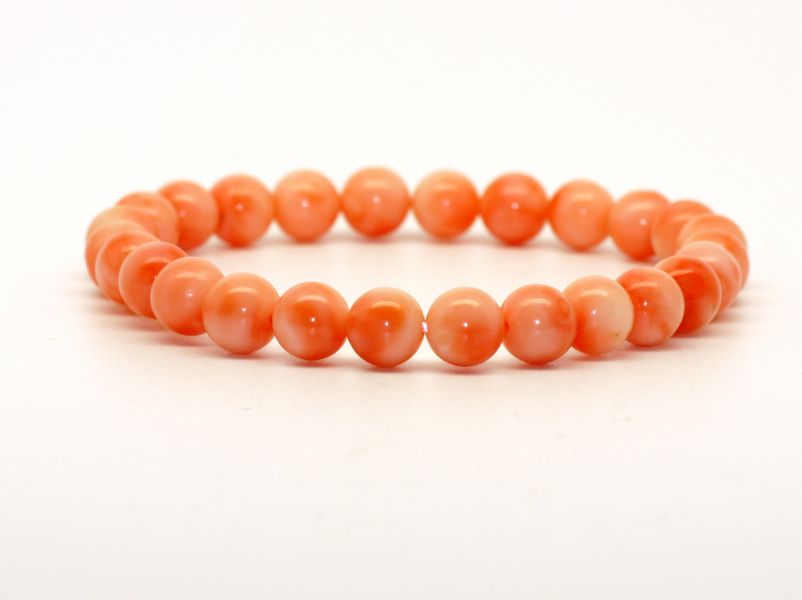 Natural Pink Coral 7mm Round Beads Bracelet coral,bracelet,jewelry,beads