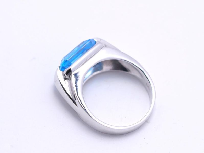 11月生日石 天然拓帕石Topaz 瑞士藍 18K白金 寬版戒指 附保證書 耳環,針式,水晶,鑽石,玉石翡翠,紅珊瑚,輕珠寶,項鍊,寶石,大千珠寶