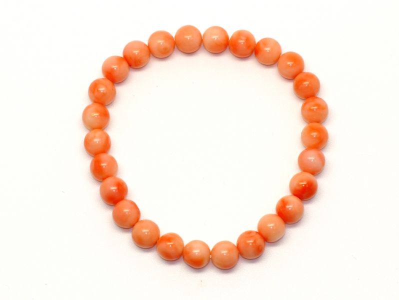 Natural Pink Coral 7mm Round Beads Bracelet coral,bracelet,jewelry,beads