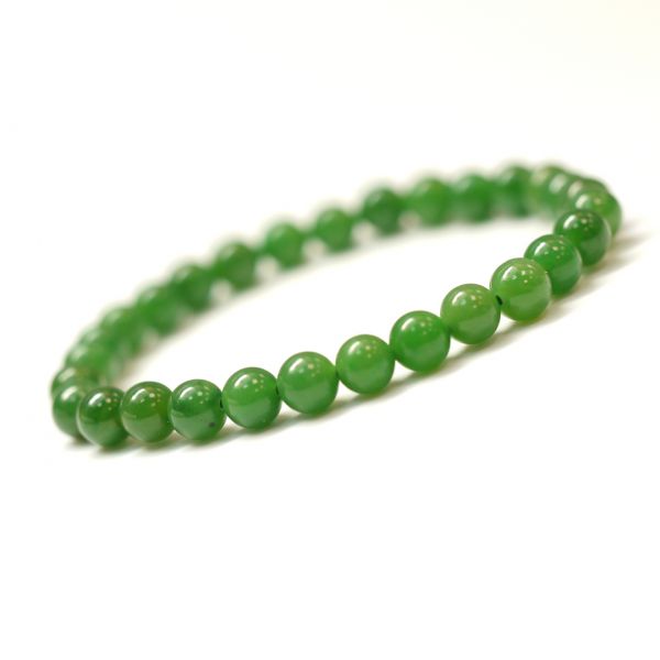Green Jade Round Beads 6mm Bracelet jade,nephrite,jewelry,gemstone,beads,bracelet
