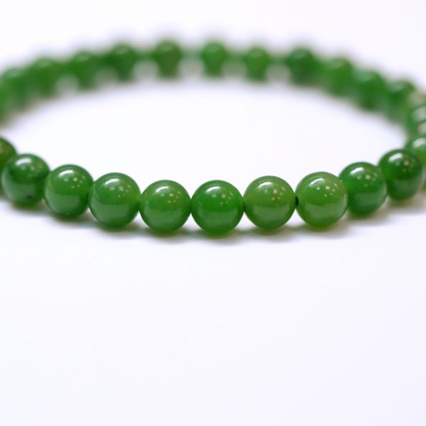 Green Jade Round Beads 6mm Bracelet jade,nephrite,jewelry,gemstone,beads,bracelet