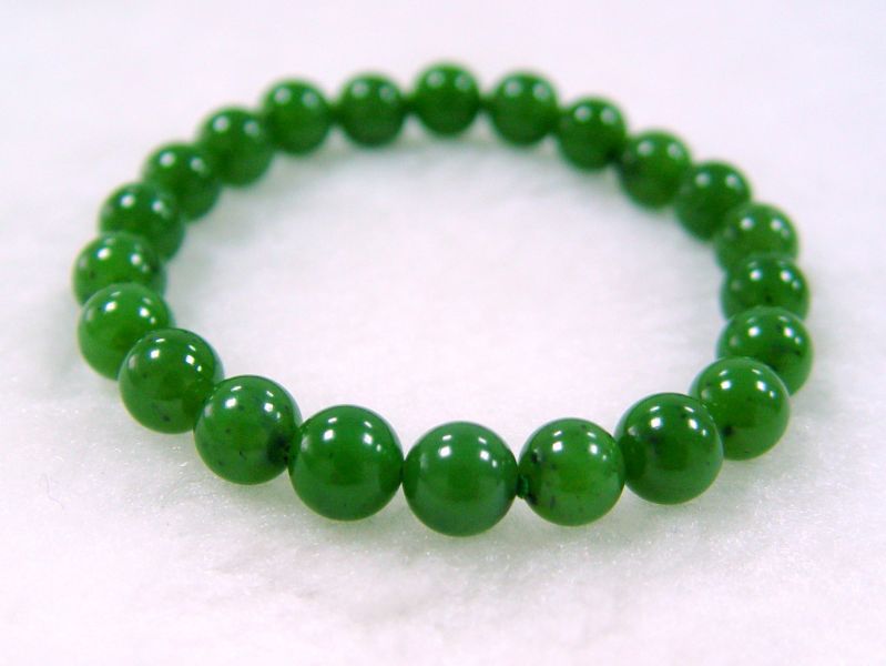 Green Jade Round Beads 8mm Bracelet jade,nephrite,jewelry,gemstone,beads,bracelet