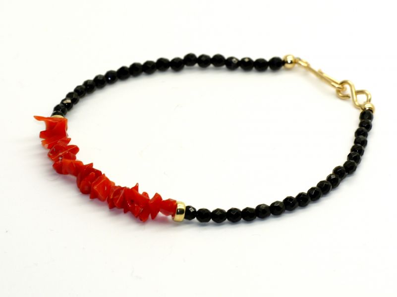 Red Coral Rough 14KF Bracelet coral,bracelet,gemstone,jewelry