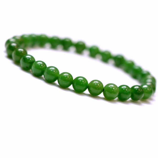 Green Jade Round Beads 6mm Bracelet jade,nephrite,jewelry,gemstone,beads,bracelet