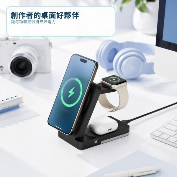 【JINPEI 錦沛】Qi2三合一 無線充電器 折疊充電支架iPhone Watch Airpods 磁吸充電 【JINPEI 錦沛】Qi2三合一 無線充電器 折疊充電支架iPhone Watch Airpods 磁吸充電