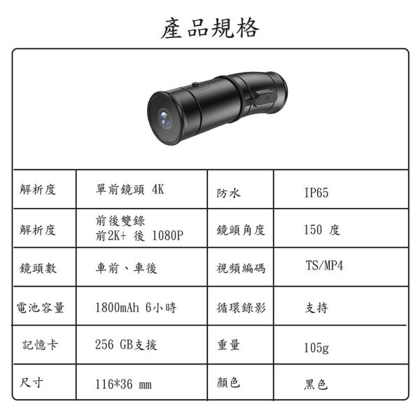 【Jinpei 錦沛】 4K雙頭龍 前後雙鏡頭 、APP 即時傳輸、機車 摩托車 行車紀錄器 