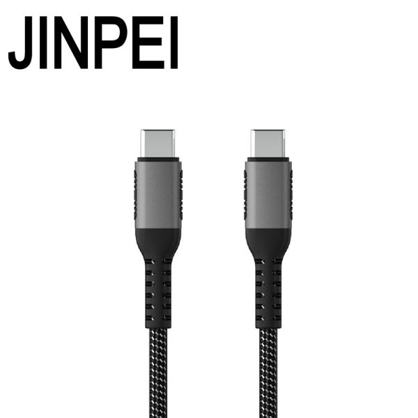 【JINPEI錦沛】TYPE-C TO TYPE-C 充電線 編織線 顯示電流 100W 黑色 【JINPEI錦沛】TYPE-C TO TYPE-C 充電線 編織線 顯示電流 100W 黑色