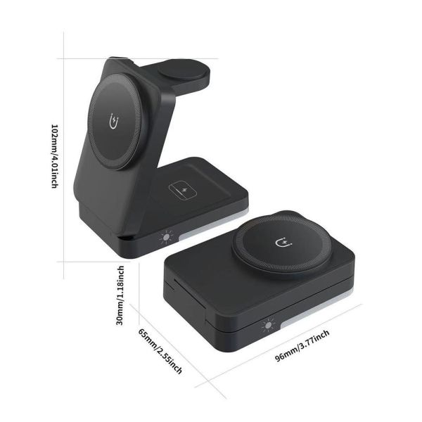 【JINPEI 錦沛】Qi2三合一 無線充電器 折疊充電支架iPhone Watch Airpods 磁吸充電 【JINPEI 錦沛】Qi2三合一 無線充電器 折疊充電支架iPhone Watch Airpods 磁吸充電