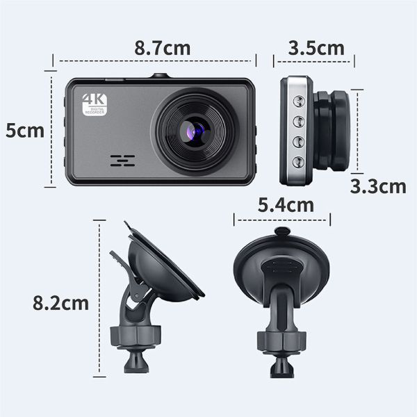 【JINPEI 錦沛】4K 汽車行車記錄器、WIFI即時傳輸、星光夜視、前後雙錄、GPS 軌跡 