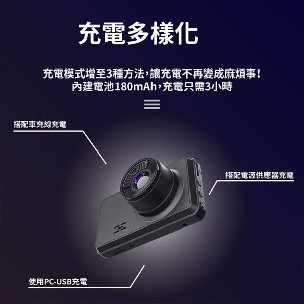 【Jinpei 錦沛】FULL HD 1296P 汽車行車記錄器、WIFI即時傳輸、星光夜視、前後雙錄 