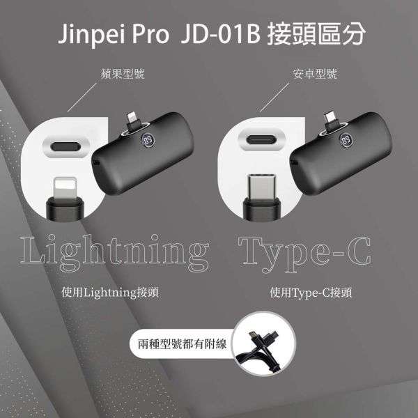 【Jinpei 錦沛】PRO 第五代行動電源 直插式電源_4800mAh 