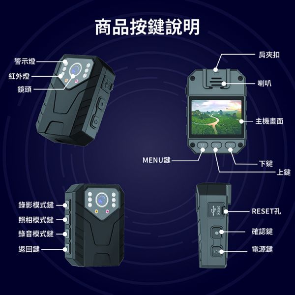 【Jinpei 錦沛】FULL HD高畫質、警用、外送員必備、攝錄影機、密錄器 JS03B 