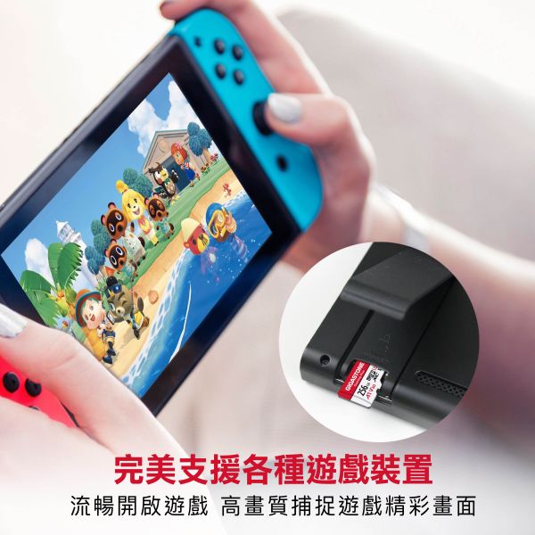 【Gigastone 立達國際】32GB 64GB 128GB記憶卡 Gaming Plus microSDXC 讀取速度最高達100MB/s,寫入最高達80MB/s
A2等級,讀寫 4000 / 2000 IOPS以上,支援遊戲更順暢
遊戲部落客開箱品,畫面不卡頓,零撕裂
4K Full HD V30超高速錄影,動態錄影、攝影設計首選
附轉接卡,適合包含手機、平板、遊戲機、空拍機、行車紀錄器、單眼及運動相機等裝置
防水、抗震、防 X 光、耐高溫抗極寒
原廠公司貨,耐用可靠,全球五年保固