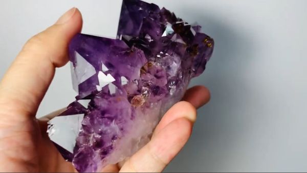 頂級紫鈦晶水晶簇 紫鈦晶