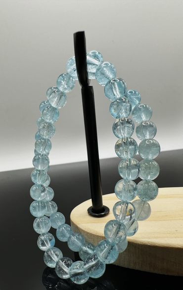 海洋之神：高品藍色拓帕石手串blue topaz 藍色拓帕石,藍拓帕石手串,blue topaz