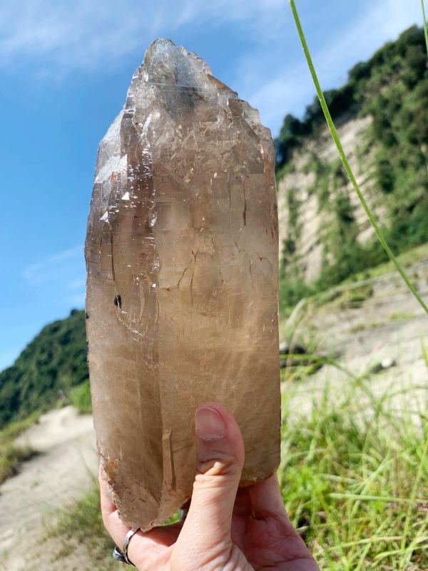 茶黃晶教堂骨幹水晶 骨幹,原礦,教堂水晶,黃水晶