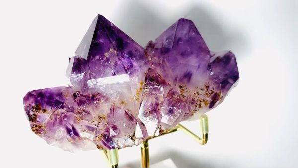 頂級紫鈦晶水晶簇 紫鈦晶