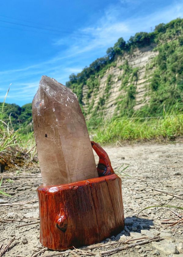 茶黃晶教堂骨幹水晶 骨幹,原礦,教堂水晶,黃水晶