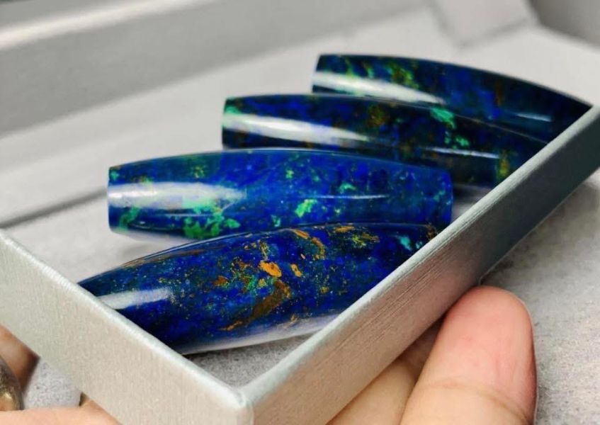 精美藍銅礦 藍銅礦,藍銅礦桶珠,藍銅礦大桶珠,藍銅礦珠子,天然藍銅礦,手串配件