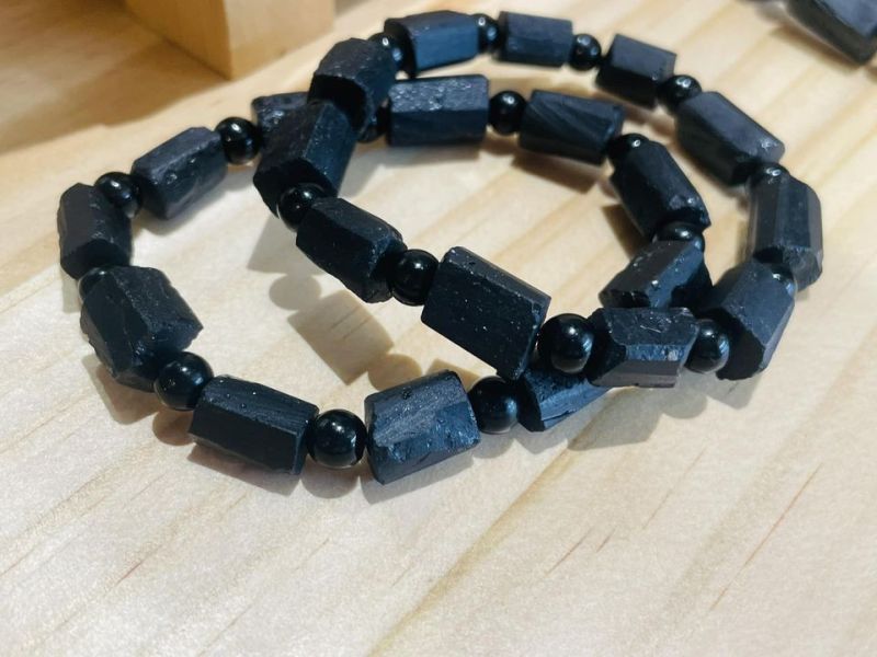超值推薦款：原礦黑碧璽手串 黑碧璽原礦,手串