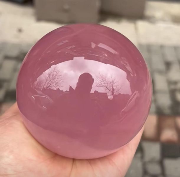 莫桑比克粉水晶球 莫桑比克粉水晶球、粉晶、水晶球、好業績水晶