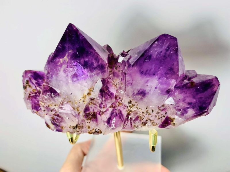 頂級紫鈦晶水晶簇 紫鈦晶