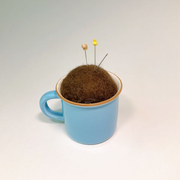 ONDO Pin Cup ONDO pin cup,pin cushion,cup,pin cushion,tool,knitting tool,knitting accessories,yak felt,knitting,crochet,handmade,stress release ball,toy