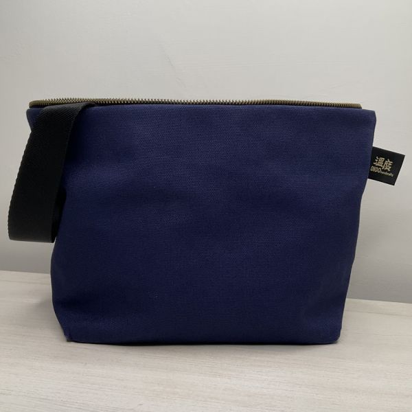 Small Outer Bag ONDObag,outerbag,smallouterbag,projectbag,knittingbag,knittingtool,knitting,crochet,darkblue,greywhite