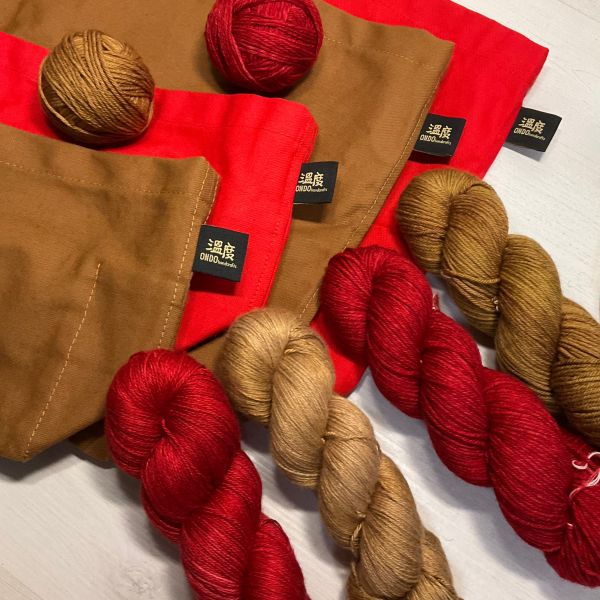 Shangdrok Yarn knittingyarn,knitting,crochet,crochetyarn,shangdrok,ondohandcrafts,red,gold,knitting,yarn,merino,dk,superwash,silkyak,redenvelope,beavergold