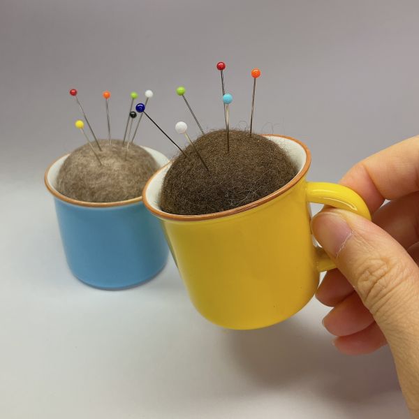 ONDO Pin Cup ONDO pin cup,pin cushion,cup,pin cushion,tool,knitting tool,knitting accessories,yak felt,knitting,crochet,handmade,stress release ball,toy