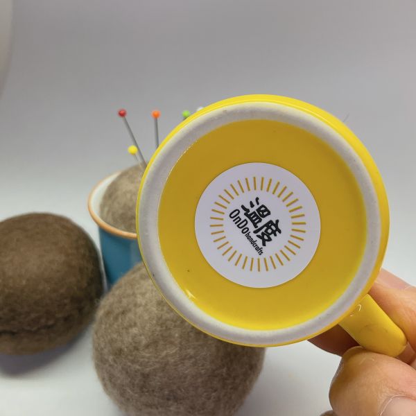 ONDO Pin Cup ONDO pin cup,pin cushion,cup,pin cushion,tool,knitting tool,knitting accessories,yak felt,knitting,crochet,handmade,stress release ball,toy