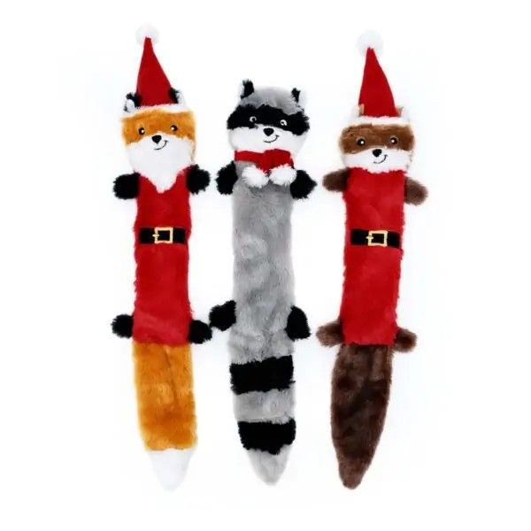 ZippyPaws | Holiday 聖誕節限定 可愛動物 無填充絨毛啾啾玩偶組 