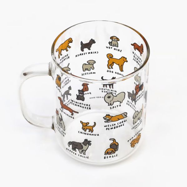 Zero Per Zero | Dog Dictionary 狗勾圖鑑 透明玻璃杯 430ml 