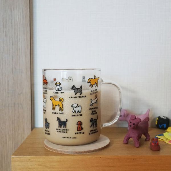 Zero Per Zero | Dog Dictionary 狗勾圖鑑 透明玻璃杯 430ml 