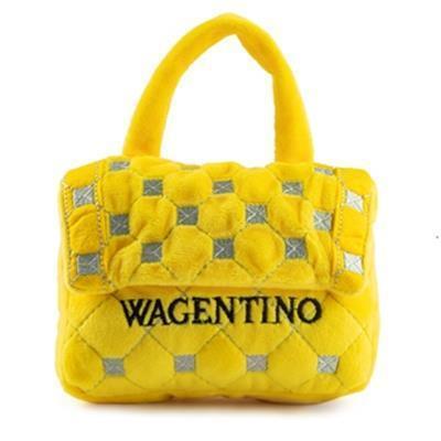 Haute Diggity | 惡搞范倫鐵諾黃色鉚釘包 啾啾玩具 