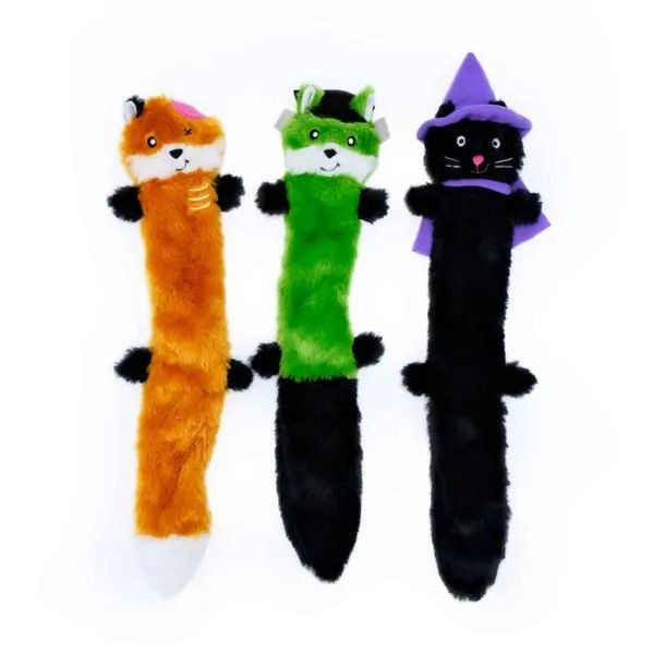 ZippyPaws | Halloween 萬聖節限定 可愛動物 無填充絨毛啾啾玩偶組 
