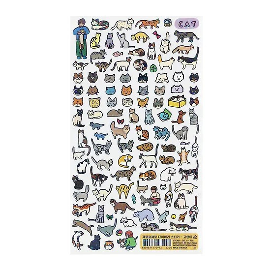 Zero Per Zero | Cat Diary 貓咪圖鑑 手帳貼紙 
