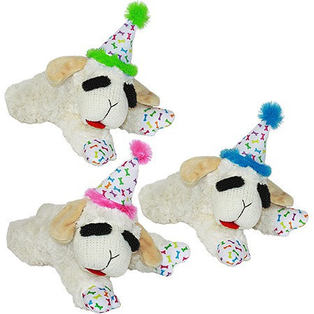 Multipet | Lamb Chop® 生日帽長睫毛綿羊啾啾玩偶 
